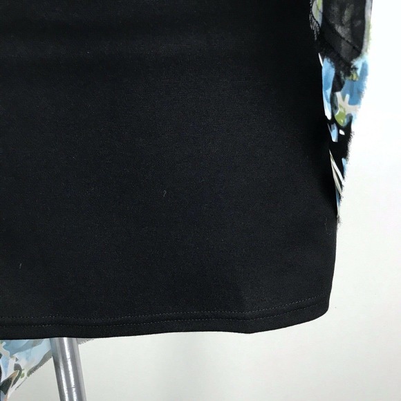 New BB Dakota Dress Geometric Sleeveless Asymmetrical Raw Hem Lined Size S - Picture 5 of 12